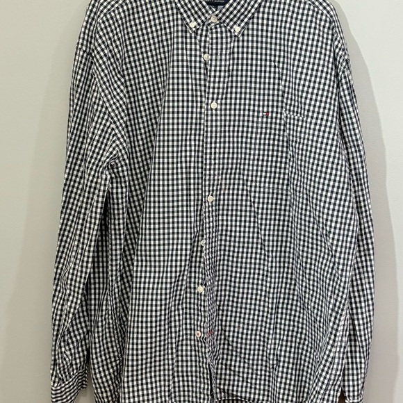 Tommy Hilfiger Other - Tommy Hilfiger Men's Black and White Gingham Shirt